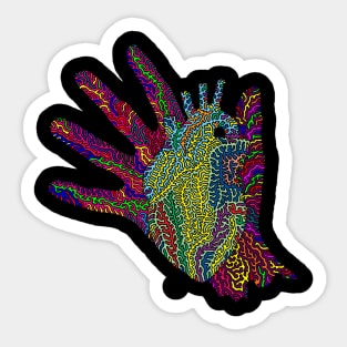 Heart in Hand Sticker